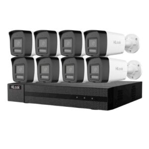 Kit supraveghere profesional IP Hikvision HiLook 8 camere 4MP IR 30m PoE microfon si difuzor IP67 alarma si NVR 8 canale PoE 6MP Kit supraveghere profesional IP Hikvision HiLook 8 camere 4MP IR 30m PoE microfon si difuzor IP67 alarma si NVR 8 canale PoE 6MP