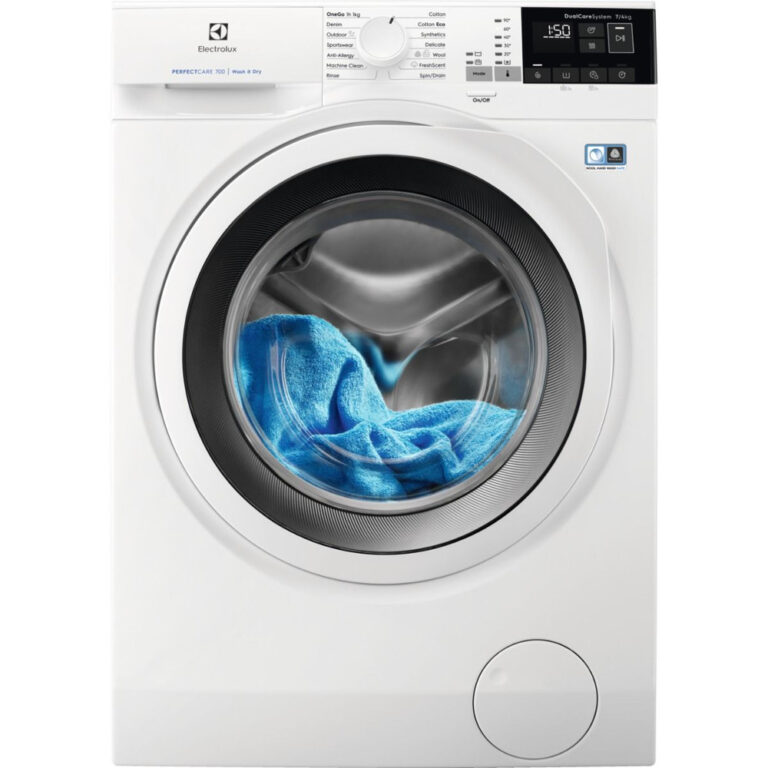 Masina de spalat rufe cu uscator Electrolux EW7W447W PerfectCare700, 1400 RPM, 7 kg spalare, 4 kg uscare, Clasa E, (clasificare energetica veche Clasa  A)