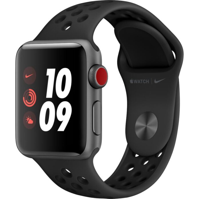 Apple Watch Nike Series 3 GPS + Cellular, 38mm, Space Grey, Aluminium Case, Anthracite/Black Nike Sport Band Apple Watch Nike Series 3 GPS + Cellular, 38mm, Space Grey, Aluminium Case, Anthracite/Black Nike Sport Band