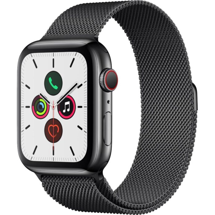 Apple Watch Series 5 GPS + Cellular, 44mm, Space Black, Stainless Steel Case, Space Black Milanese Loop Apple Watch Series 5 GPS + Cellular, 44mm, Space Black, Stainless Steel Case, Space Black Milanese Loop