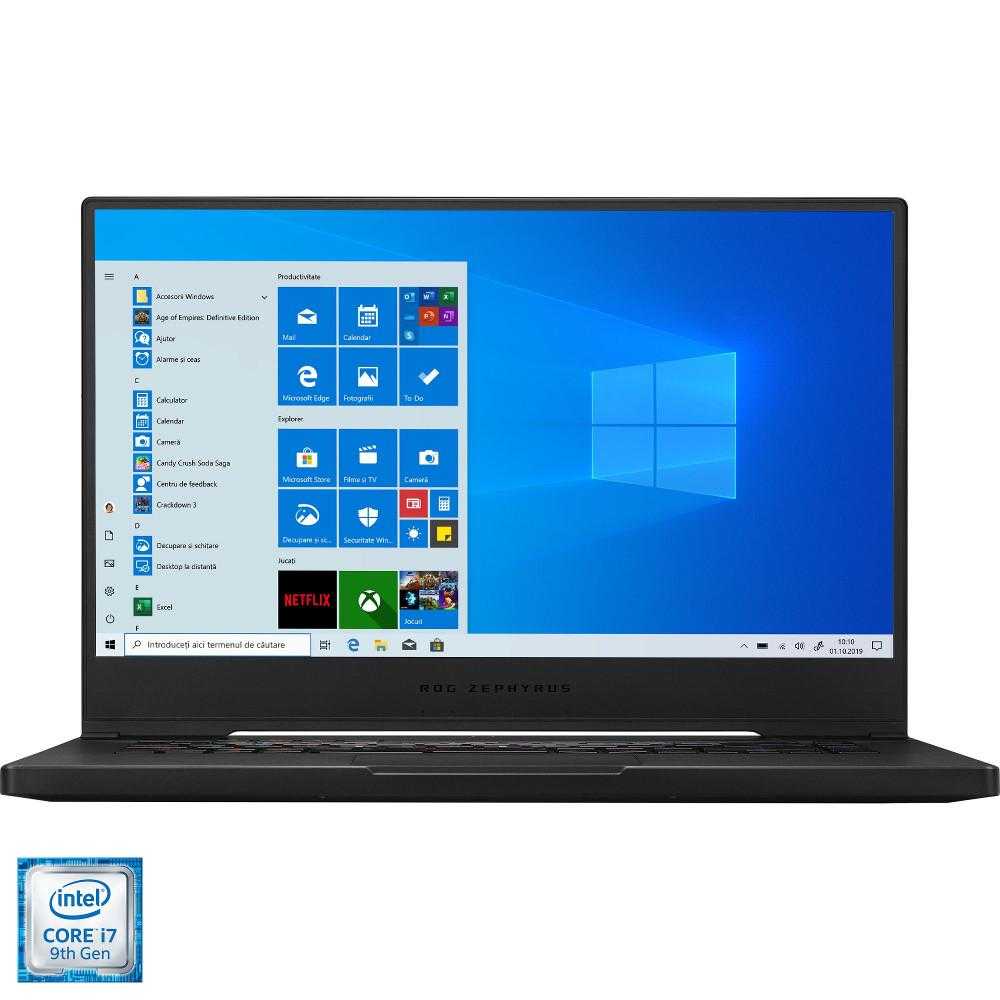 Laptop Gaming Asus ROG Zephyrus S GX502GV-AZ035T, Intel® Core™ i7-9750H, 16GB DDR4, SSD 512GB, NVIDIA GeForce RTX 2060 6GB, Windows 10 Home Laptop Gaming Asus ROG Zephyrus S GX502GV-AZ035T, Intel® Core™ i7-9750H, 16GB DDR4, SSD 512GB, NVIDIA GeForce RTX 2060 6GB, Windows 10 Home
