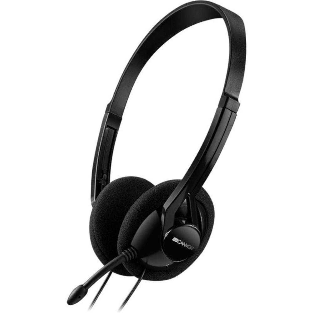 Casti PC On-Ear Canyon Easy Communication, Negru Casti PC On-Ear Canyon Easy Communication, Negru