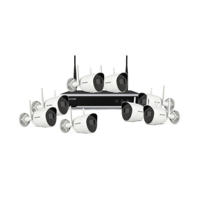 Sistem supraveghere IP WiFi exterior HikVision KIT-HK-WF-8EXT2MP-30IR, 8 camere, 2 MP, audio bidirectional, 4 mm, slot card, IR 30 m Sistem supraveghere IP WiFi exterior HikVision KIT-HK-WF-8EXT2MP-30IR, 8 camere, 2 MP, audio bidirectional, 4 mm, slot card, IR 30 m