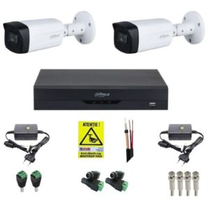 Kit supraveghere Dahua 2 camere 5MP IR 80m Lnetila 3.6mm, DVR 4 canale 4K 8MP WizSense, accesorii pentru montaj + Autocolant Rovision Kit supraveghere Dahua 2 camere 5MP IR 80m Lnetila 3.6mm, DVR 4 canale 4K 8MP WizSense, accesorii pentru montaj + Autocolant Rovision