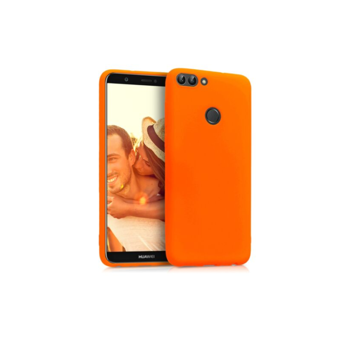 Husa pentru Huawei P Smart/Enjoy 7s, Silicon, Portocaliu, 44692.69 Husa pentru Huawei P Smart/Enjoy 7s, Silicon, Portocaliu, 44692.69