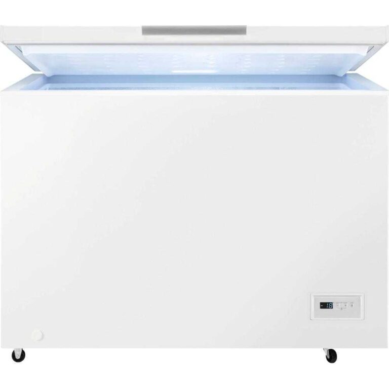 Lada frigorifica Zanussi ZCAN31FW1, 308 l, Control electronic, Lumina interioara, Dezghetare manuala, Display LCD, Clasa F (clasificare energetica veche Clasa A+), H 84.5 cm, Alb