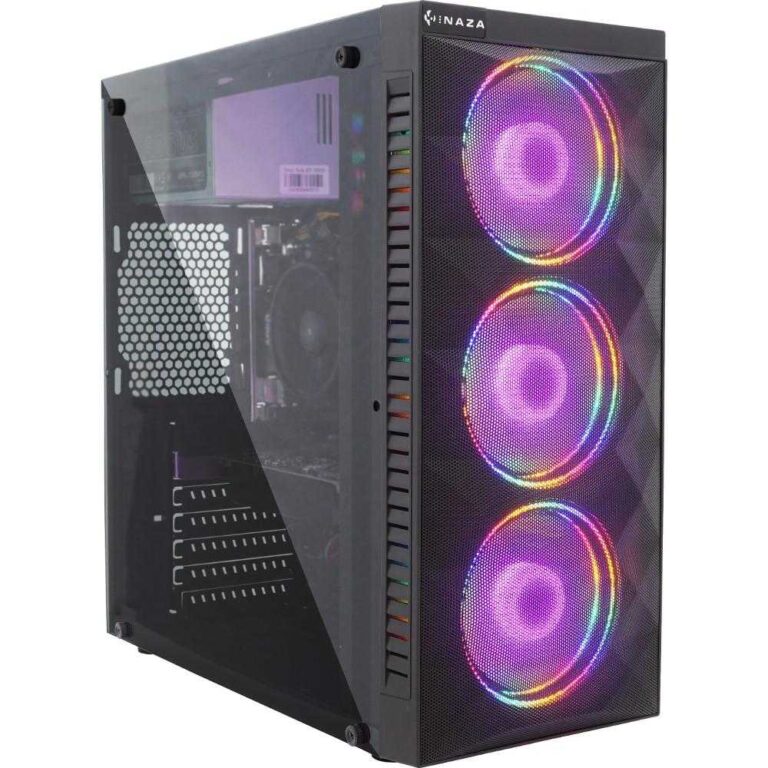 Sistem Desktop PC Gaming Inaza Ninja, AMD Ryzen&trade; 3 3100, 8GB DDR4, SSD 240GB, AMD Radeon&trade; RX 550 4GB, Free DOS