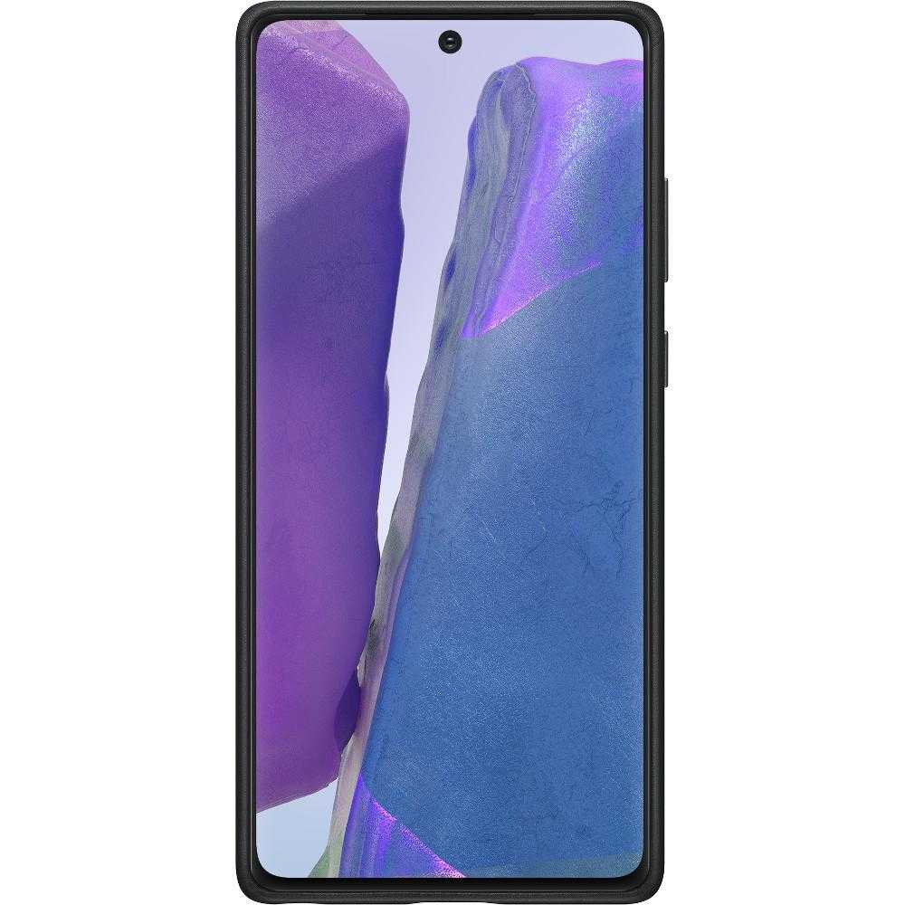 Husa Leather Cover Samsung pentru Galaxy Note 20, Negru Husa Leather Cover Samsung pentru Galaxy Note 20, Negru