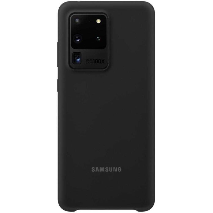 Husa Protective Silicone Cover Samsung pentru Galaxy S20 Ultra, Negru Husa Protective Silicone Cover Samsung pentru Galaxy S20 Ultra, Negru