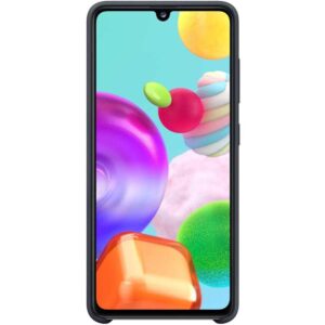 Husa Silicone Cover Samsung pentru Galaxy A41, Negru Husa Silicone Cover Samsung pentru Galaxy A41, Negru