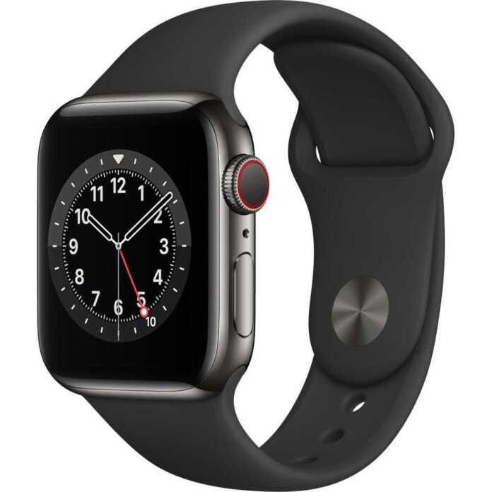 Apple Watch Series 6 GPS + Cellular, 40mm, Silver, Stainless Steel Case, White Sport Band Apple Watch Series 6 GPS + Cellular, 40mm, Silver, Stainless Steel Case, White Sport Band