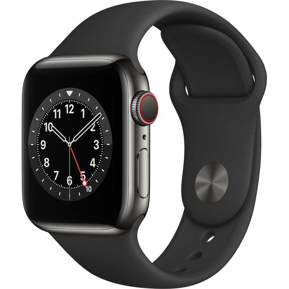 Apple Watch Series 6 GPS + Cellular, 40mm, Silver, Stainless Steel Case, White Sport Band Apple Watch Series 6 GPS + Cellular, 40mm, Silver, Stainless Steel Case, White Sport Band