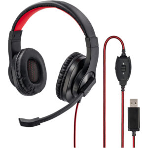 Casti PC On-Ear Hama HS-USB400, Negru Casti PC On-Ear Hama HS-USB400, Negru