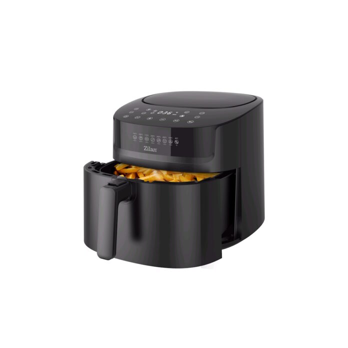 Friteuza cu aer cald Zilan ZLN7999 Negru, putere 1800 W, ecran digital, panou cu comenzi tactile Friteuza cu aer cald Zilan ZLN7999 Negru, putere 1800 W, ecran digital, panou cu comenzi tactile