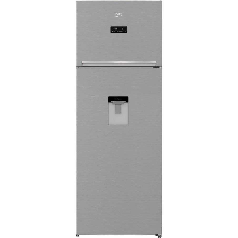 Frigider cu doua usi Beko RDNE535E30DZXBN, 475 l, EverFresh+, NoFrost, Dozator de apa, Usa reversibila, Clasa F (clasificare energetica veche Clasa A++), H 193 cm, Argintiu Frigider cu doua usi Beko RDNE535E30DZXBN, 475 l, EverFresh+, NoFrost, Dozator de apa, Usa reversibila, Clasa F (clasificare energetica veche Clasa A++), H 193 cm, Argintiu