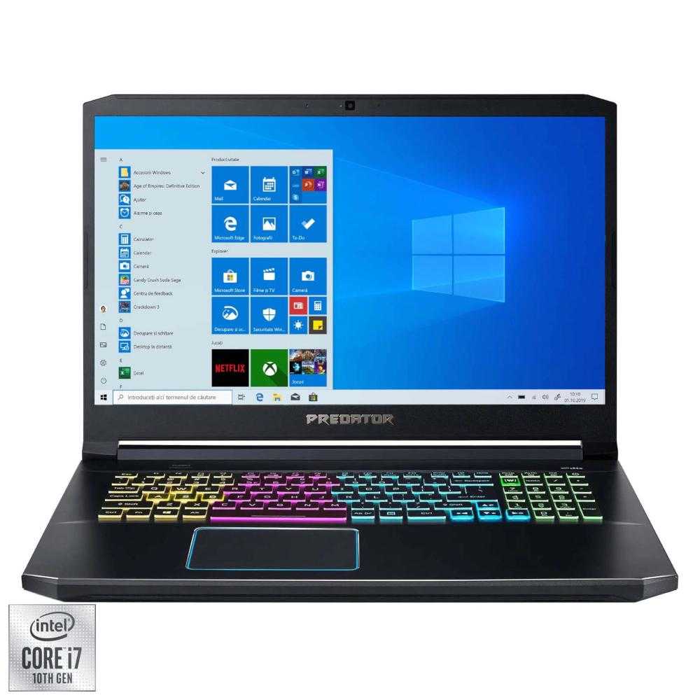 Laptop Gaming Acer Predator Helios 300 PH317-54, Intel® Core™ i7-10750H, 8GB DDR4, SSD 512GB, NVIDIA GeForce RTX 2060 6GB, Windows 10 Home Laptop Gaming Acer Predator Helios 300 PH317-54, Intel® Core™ i7-10750H, 8GB DDR4, SSD 512GB, NVIDIA GeForce RTX 2060 6GB, Windows 10 Home