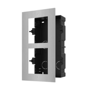 Suport montaj videointerfon modular Hikvision DS-KD-ACF2/S, 2 module, panou inox, cutie incastrata plastic Suport montaj videointerfon modular Hikvision DS-KD-ACF2/S, 2 module, panou inox, cutie incastrata plastic