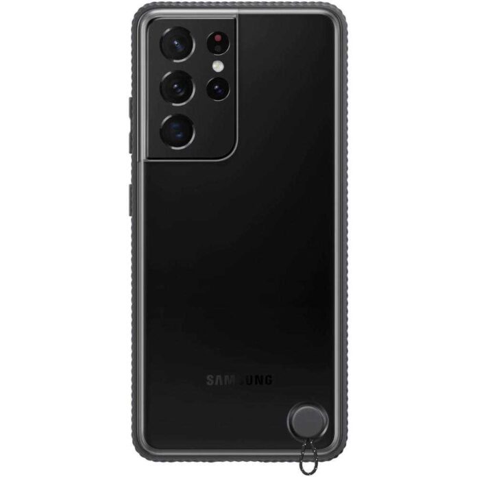 Husa de protectie Samsung Clear Protective Cover pentru Galaxy S21 Ultra, Negru Husa de protectie Samsung Clear Protective Cover pentru Galaxy S21 Ultra, Negru