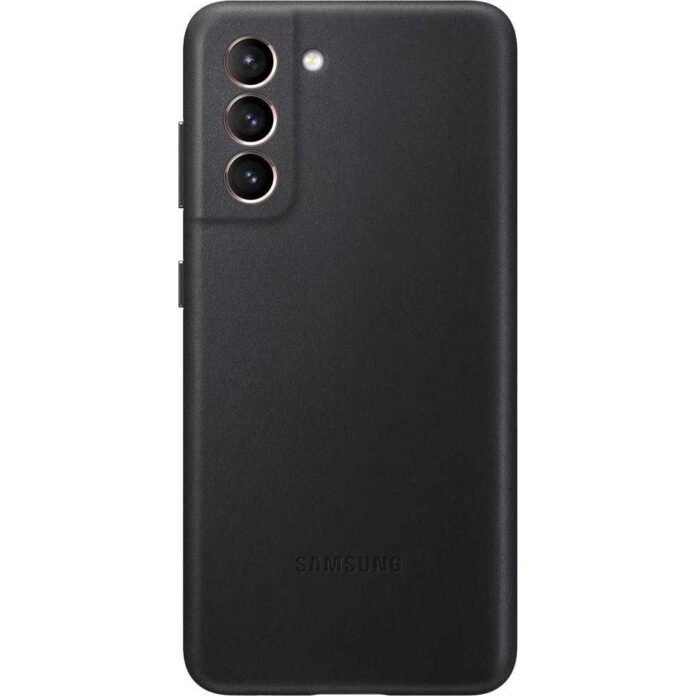 Husa de protectie Samsung Leather Cover pentru Galaxy S21, Negru Husa de protectie Samsung Leather Cover pentru Galaxy S21, Negru