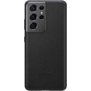 Husa de protectie Samsung Leather Cover pentru Galaxy S21 Ultra, Negru Husa de protectie Samsung Leather Cover pentru Galaxy S21 Ultra, Negru