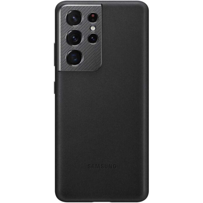 Husa de protectie Samsung Leather Cover pentru Galaxy S21 Ultra, Negru Husa de protectie Samsung Leather Cover pentru Galaxy S21 Ultra, Negru