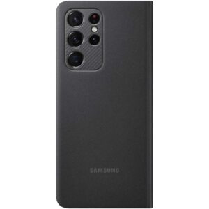 Husa de protectie Samsung Smart Clear View Cover pentru Galaxy S21 Ultra, Negru Husa de protectie Samsung Smart Clear View Cover pentru Galaxy S21 Ultra, Negru