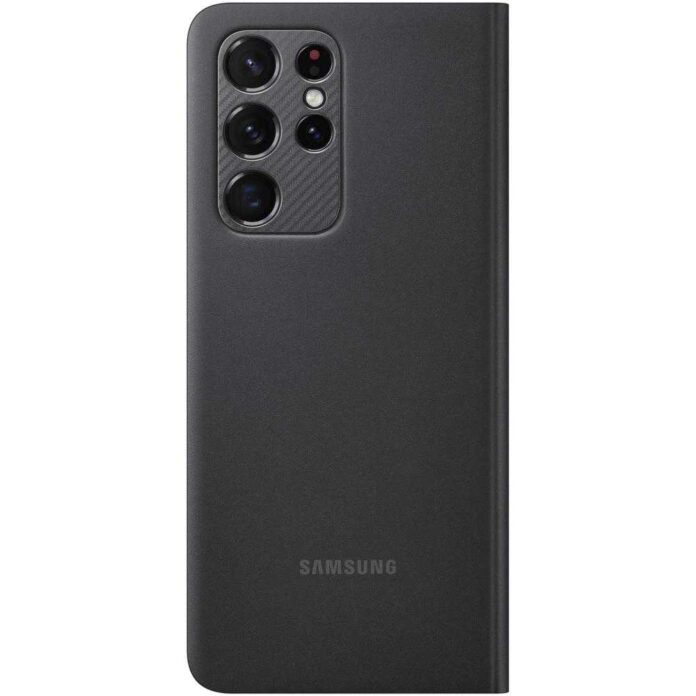 Husa de protectie Samsung Smart Clear View Cover pentru Galaxy S21 Ultra, Negru Husa de protectie Samsung Smart Clear View Cover pentru Galaxy S21 Ultra, Negru