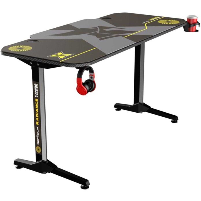 Birou gaming Serioux Radiance, Negru Birou gaming Serioux Radiance, Negru