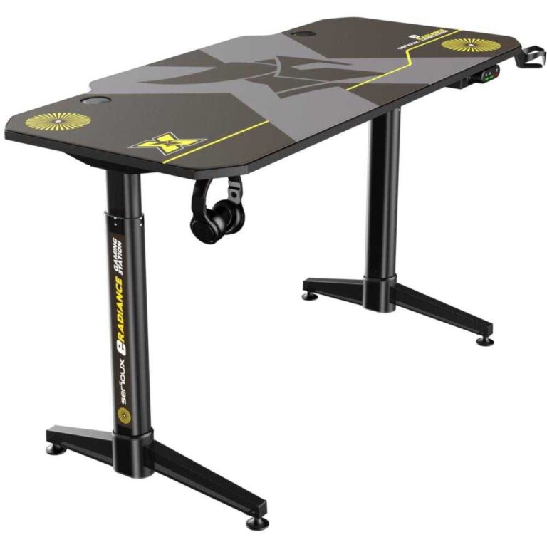 Birou gaming Serioux eRadiance, Reglare electrica, Negru