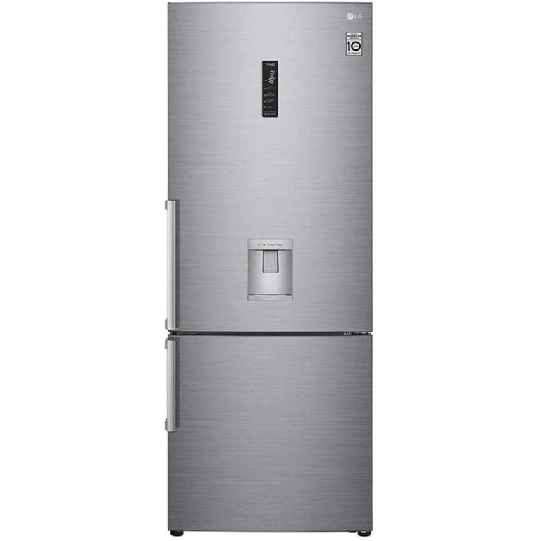 Combina frigorifica LG GBF567PZCMB, Total No Frost, 461 l, Clasa E, DoorCooling+, FreshBalancer, Dozator de apa, Compresor Smart Inverter, Argintiu