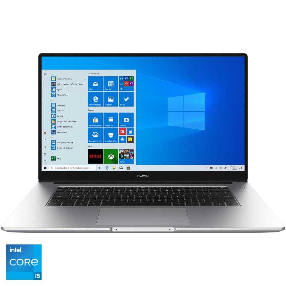 Laptop Huawei MateBook D15 2021, Intel® Core™ i5-1135G7, 16GB DDR4, SSD 512GB, Intel® Iris® Xe Graphics, Windows 10 Home Laptop Huawei MateBook D15 2021, Intel® Core™ i5-1135G7, 16GB DDR4, SSD 512GB, Intel® Iris® Xe Graphics, Windows 10 Home