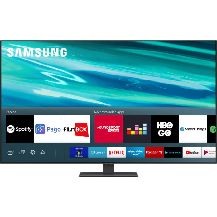 Televizor Smart QLED, Samsung 55Q80A, 138 cm, Ultra HD 4K, Clasa G Televizor Smart QLED, Samsung 55Q80A, 138 cm, Ultra HD 4K, Clasa G