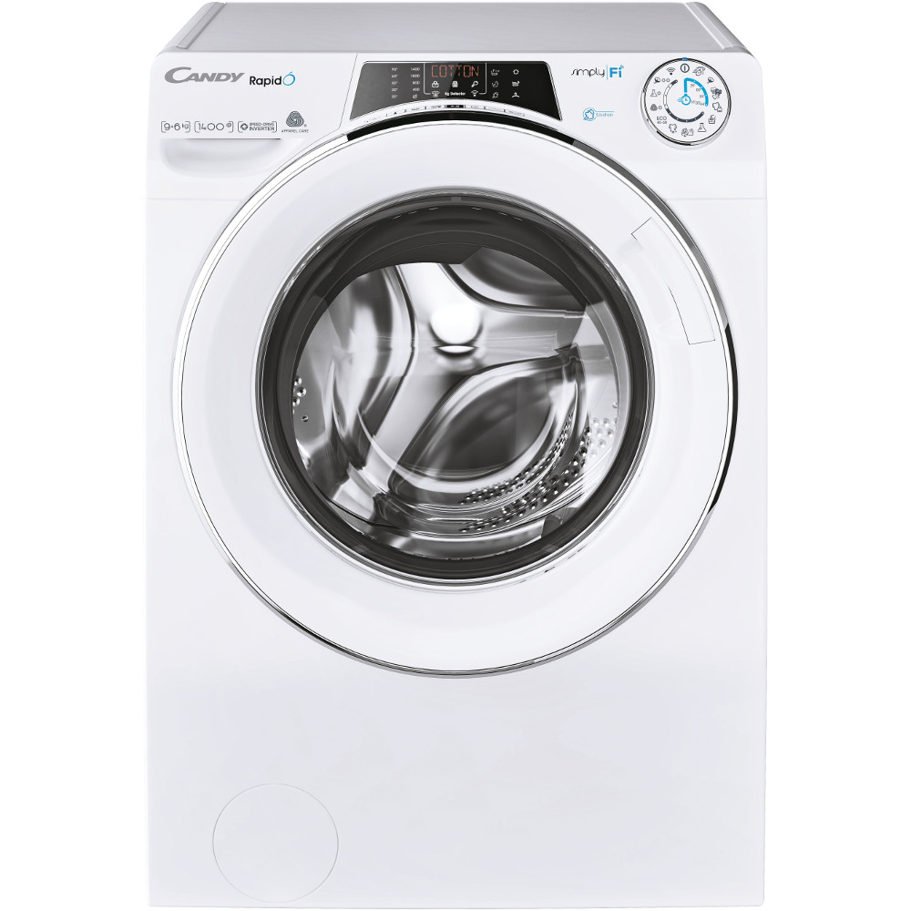 Masina de spalat rufe cu uscator Candy RapidO ROW4966DWMCE/1-S, 1400 RPM, 9 kg spalare, 6 kg uscare, Motor Inverter, Functia Kilo Detector, Conectivitate Wi-Fi + Bluetooth, Clasa A Masina de spalat rufe cu uscator Candy RapidO ROW4966DWMCE/1-S, 1400 RPM, 9 kg spalare, 6 kg uscare, Motor Inverter, Functia Kilo Detector, Conectivitate Wi-Fi + Bluetooth, Clasa A