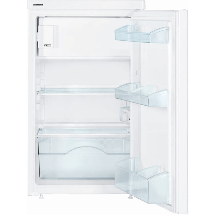 Frigider cu o usa Liebherr T 1404, 121 l, Iluminare LED, Control mecanic, CoolPlus, Sistem racire static, Cosuri transparente pentru legume, Usa reversibila, Clasa F, H 85 cm, Alb Frigider cu o usa Liebherr T 1404, 121 l, Iluminare LED, Control mecanic, CoolPlus, Sistem racire static, Cosuri transparente pentru legume, Usa reversibila, Clasa F, H 85 cm, Alb