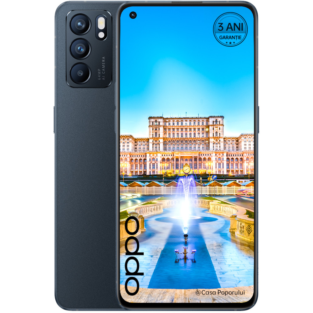 Telefon mobil OPPO Reno 6 5G, 128GB, 8GB RAM, Dual SIM, Blue Telefon mobil OPPO Reno 6 5G, 128GB, 8GB RAM, Dual SIM, Blue