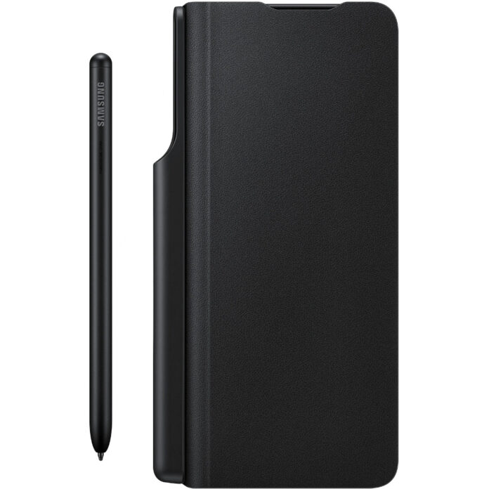 Husa de protectie Samsung Flip Cover cu S-Pen pentru Samsung Galaxy Z Fold3 5G, Negru Husa de protectie Samsung Flip Cover cu S-Pen pentru Samsung Galaxy Z Fold3 5G, Negru