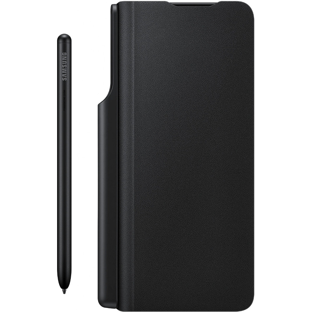 Husa de protectie Samsung Flip Cover cu S-Pen pentru Samsung Galaxy Z Fold3 5G, Negru Husa de protectie Samsung Flip Cover cu S-Pen pentru Samsung Galaxy Z Fold3 5G, Negru