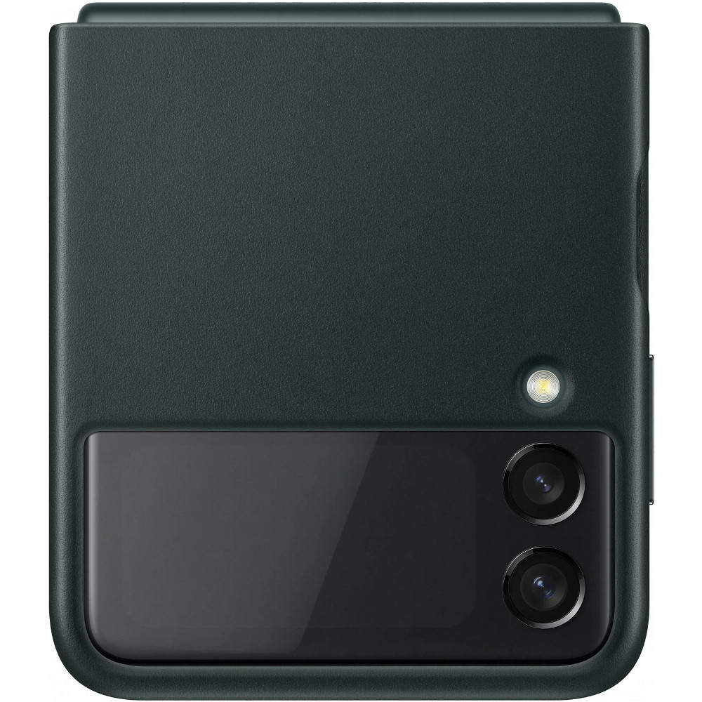 Husa de protectie Samsung Leather Cover pentru Galaxy Z Flip3, Negru Husa de protectie Samsung Leather Cover pentru Galaxy Z Flip3, Negru