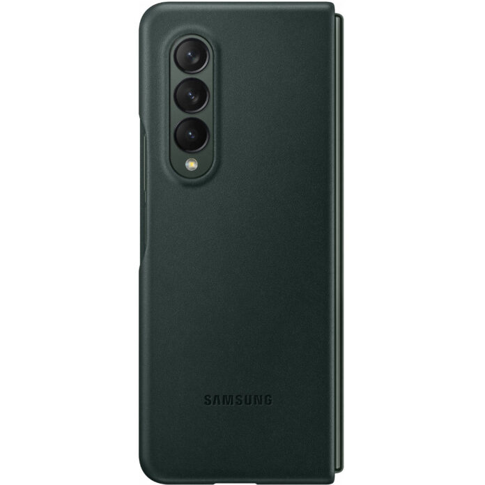 Husa de protectie Samsung Leather Cover pentru Galaxy Z Fold3, Green Husa de protectie Samsung Leather Cover pentru Galaxy Z Fold3, Green