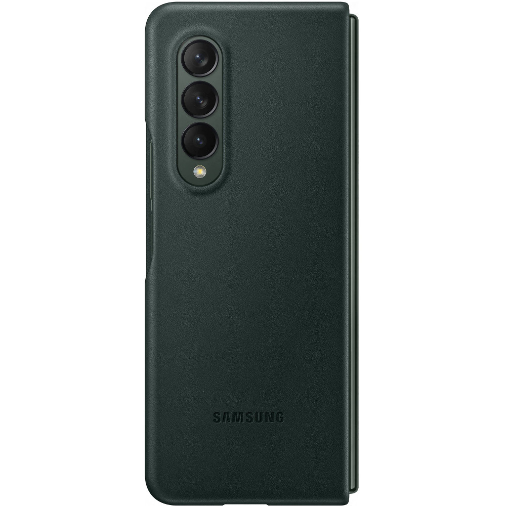 Husa de protectie Samsung Leather Cover pentru Galaxy Z Fold3, Green Husa de protectie Samsung Leather Cover pentru Galaxy Z Fold3, Green