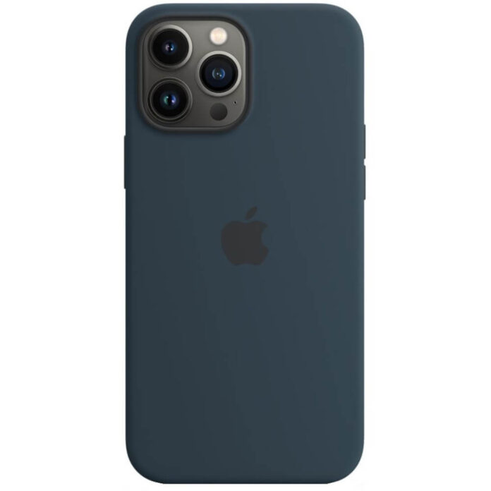 Husa de protectie Apple Silicone Case with MagSafe pentru iPhone 13 Pro Max, Abyss Blue Husa de protectie Apple Silicone Case with MagSafe pentru iPhone 13 Pro Max, Abyss Blue