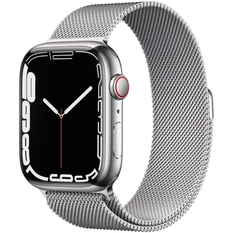 Apple Watch Series 7 GPS + Cellular, 41mm, Graphite Stainless Steel Case, Graphite Milanese Loop