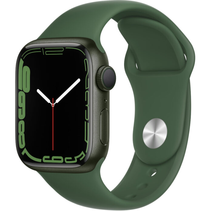 Apple Watch Series 7 GPS, 41mm, Green Aluminium Case, Clover Sport Band Apple Watch Series 7 GPS, 41mm, Green Aluminium Case, Clover Sport Band