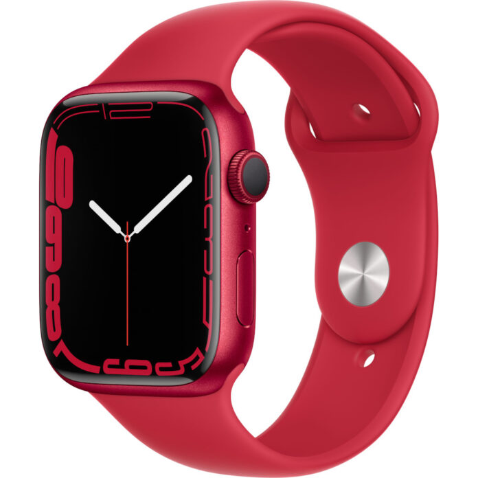 Apple Watch Series 7 GPS, 45mm, (PRODUCT)RED Aluminium Case, (PRODUCT)RED Sport Band Apple Watch Series 7 GPS, 45mm, (PRODUCT)RED Aluminium Case, (PRODUCT)RED Sport Band