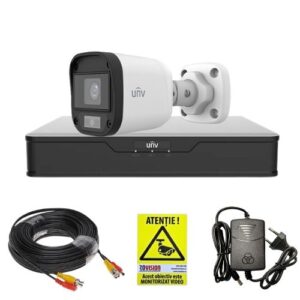 Kit supraveghere Uniview, 1 mini camera de exterior, ColorHunter, 5MP 2K+, Lumina Alba 20m, Vedere color pe timp de noapte, DVR 4 canale, Accesorii montaj, Vizualizare de pe telefon Kit supraveghere Uniview, 1 mini camera de exterior, ColorHunter, 5MP 2K+, Lumina Alba 20m, Vedere color pe timp de noapte, DVR 4 canale, Accesorii montaj, Vizualizare de pe telefon