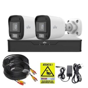 Kit supraveghere Uniview, 2 mini camere de exterior, ColorHunter, 5MP 2K+, Lumina Alba 20m, Vedere color pe timp de noapte, DVR 4 canale, Accesorii montaj, Vizualizare de pe telefon Kit supraveghere Uniview, 2 mini camere de exterior, ColorHunter, 5MP 2K+, Lumina Alba 20m, Vedere color pe timp de noapte, DVR 4 canale, Accesorii montaj, Vizualizare de pe telefon