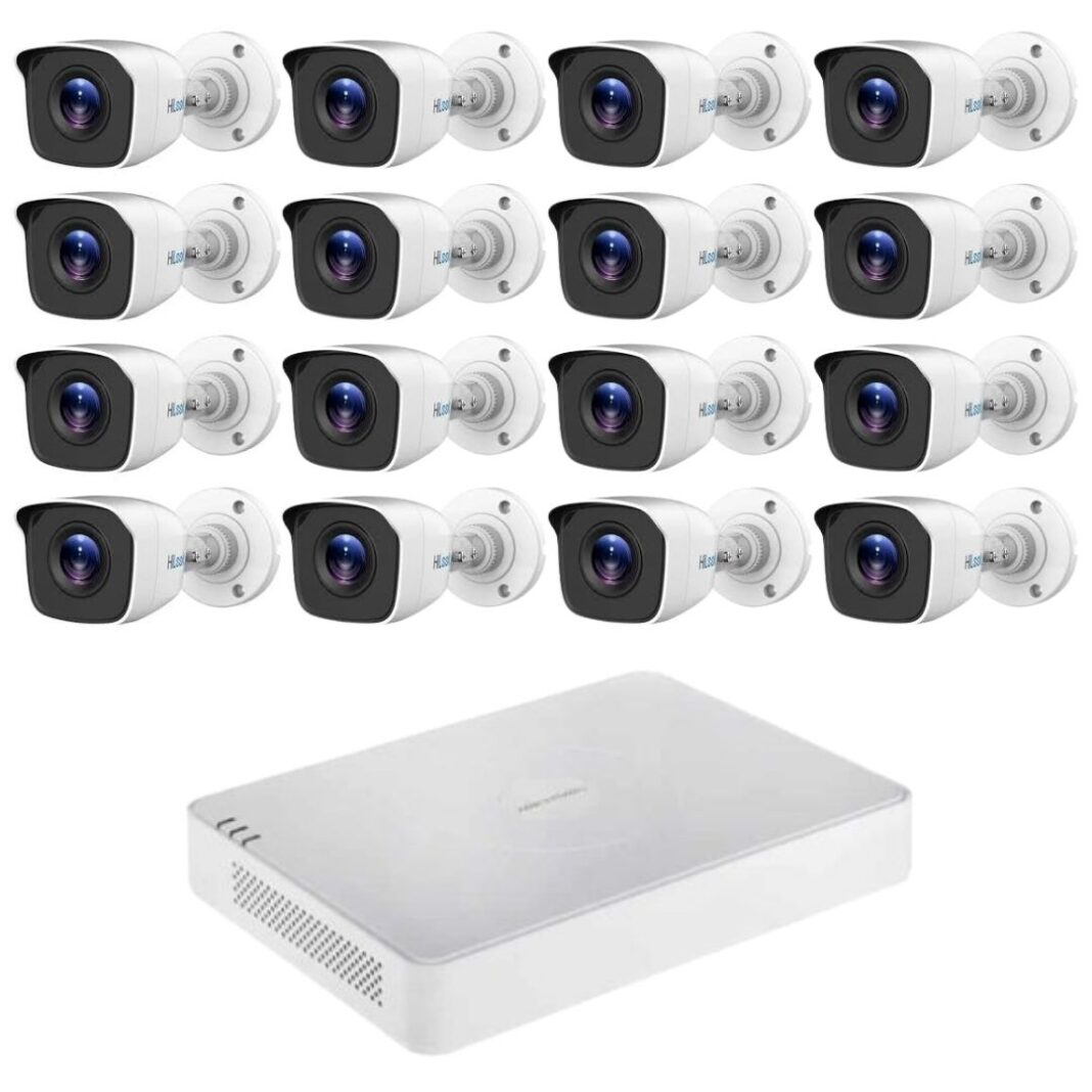 Sistem supraveghere Hilook, 16 camere 2MP, Vizualizare pe mobil, Infrarosu 20m, Cautare inteligenta, DVR 16 canale 2MP
