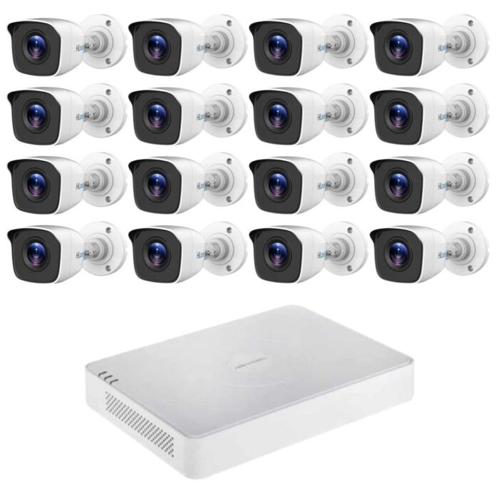 Sistem supraveghere Hilook, 16 camere 2MP, Vizualizare pe mobil, Infrarosu 20m, Cautare inteligenta, DVR 16 canale 2MP
