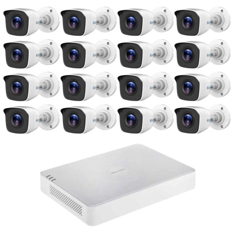 Sistem supraveghere Hilook, 16 camere 2MP, Vizualizare pe mobil, Infrarosu 20m, Cautare inteligenta, DVR 16 canale 2MP