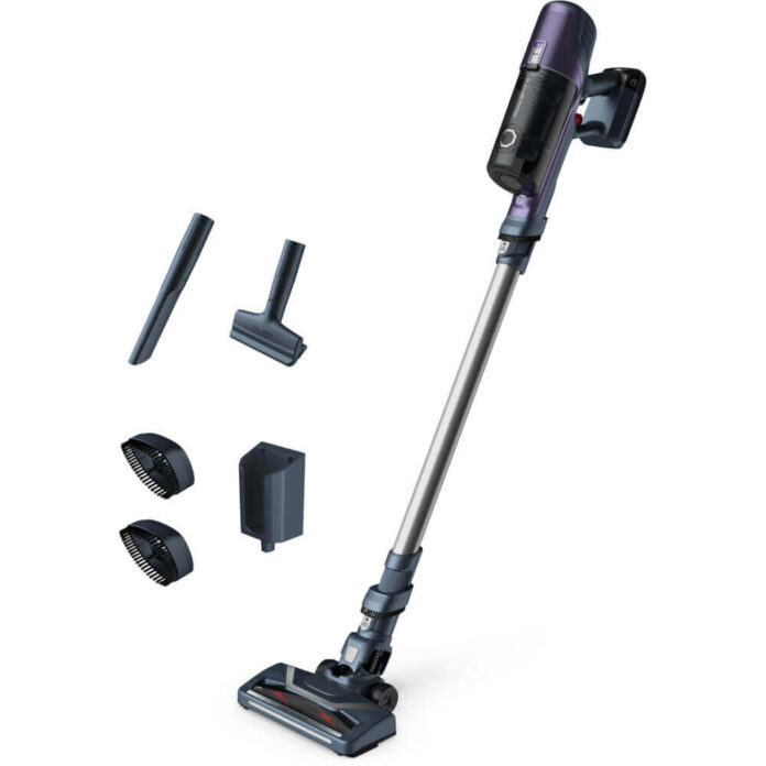 Aspirator vertical Rowenta X-Pert 6.60 Essential RH6837WO, 100 W, 0.55 L, autonomie max 45 min, iluminare LED, 2 trepte putere, functie boost, violet & gri Aspirator vertical Rowenta X-Pert 6.60 Essential RH6837WO, 100 W, 0.55 L, autonomie max 45 min, iluminare LED, 2 trepte putere, functie boost, violet & gri